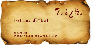 Tollas Ábel névjegykártya