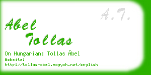 abel tollas business card