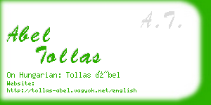 abel tollas business card